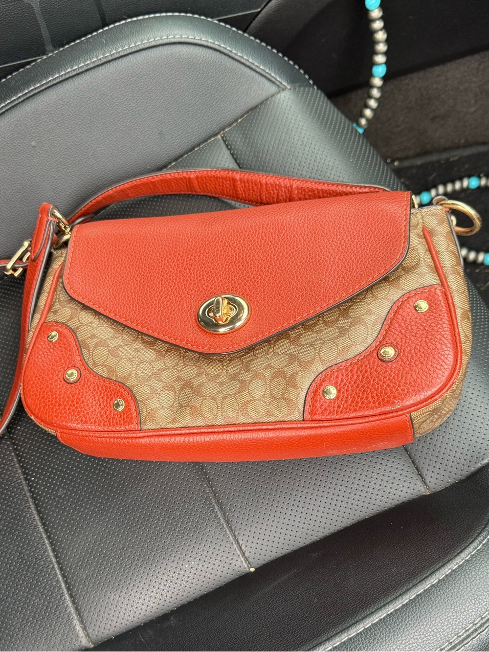 Coach Brown Signature Crossbody